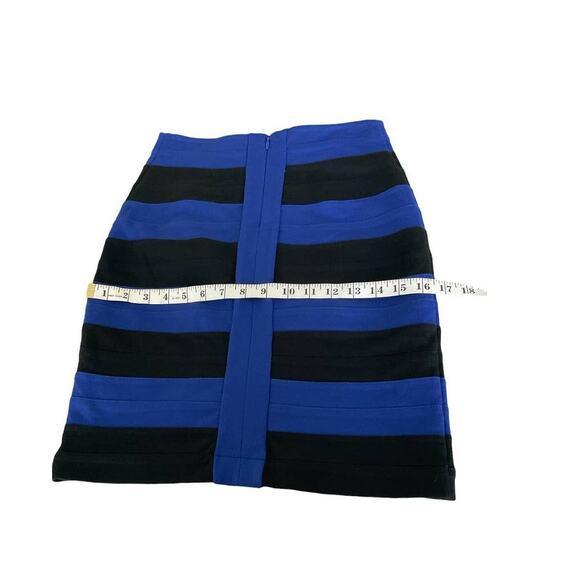 Express Mini Pencil Skirt Stripe Black/Blue Women's ‎ 0 - Picture 4 of 5